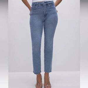 NWT Good American Good Legs Straight Split Pockets